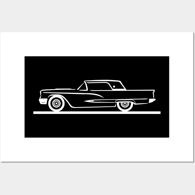 1959 Ford Thunderbird Hard Top Wall Art by PauHanaDesign